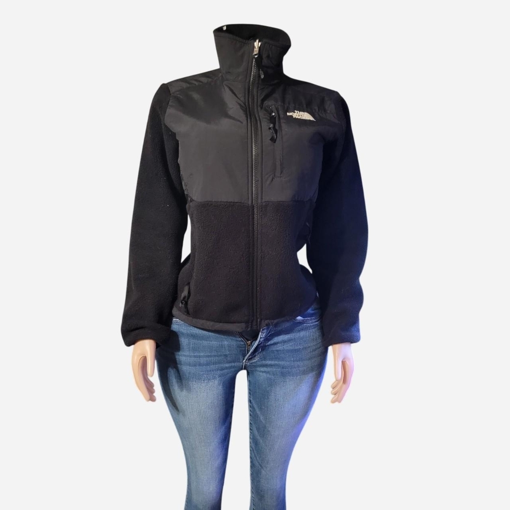 The North Face Women's Black Fleece Jacket with Zip Chest Pocket